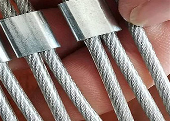 Stainless Steel Mesh Wire Rope 4.0mm AISI 304 316 Rhombus X Tend Cable Mesh