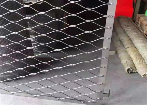 Fixed Precision Inox Rope Mesh Fencing Open Style Fixture 300*200 Mm