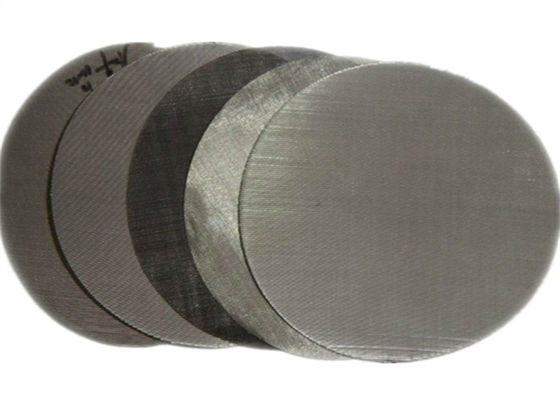 350mm 12/64 Black Carbon Steel Screen Filter Mesh Disc For PP / HDPE Recycling