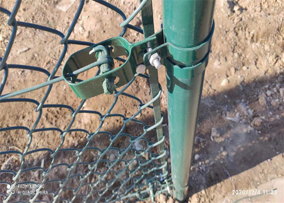 6FT Diamond Wire Fencing Galvanized PVC Coated Chain Link Mesh Fence