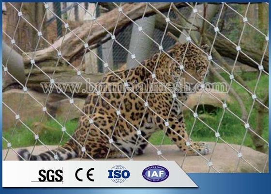 Precise Hand Woven Stainless Steel Cable Mesh Netting Monkey Enclosure SGS Certified