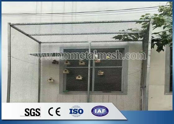 Precise Hand Woven Stainless Steel Cable Netting Wire Mesh Monkey Enclosure SGS Certified