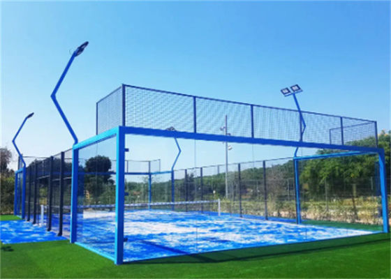 Galvanized +Pvc Coated Panoramic Padel Tennis Rules Fence 10Mx20M