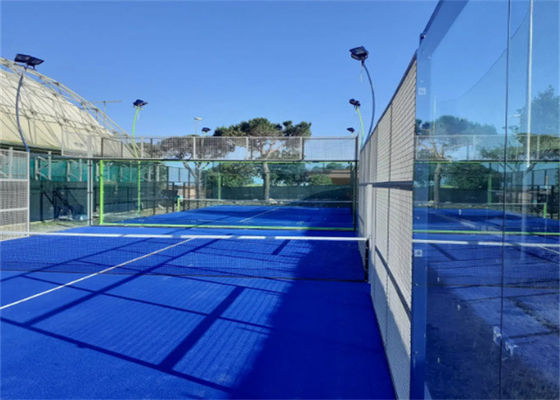 Galvanized +Pvc Coated Panoramic Padel Tennis Rules Fence 10Mx20M