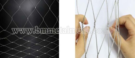 150x150 Stainless Steel Security Bag Animal Enclosure Wire Mesh SS Ferrule Rope Cable Mesh