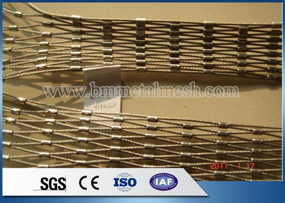 High Tensile Stainless Steel Zoo Aviary Netting For Zoo Exhibition Cable Wire Mesh
