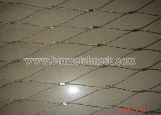 150x150 Stainless Steel Security Bag Animal Enclosure Wire Mesh SS Ferrule Rope Cable Mesh