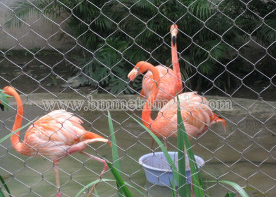 1.2Mm Stainless Steel Ferrule Rope Mesh For Aviary Bird Zoo Mesh