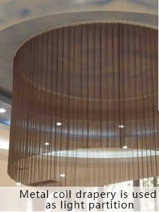 Metal Coil Drapery,Metal Mesh Curtain,Aluminum Curtain