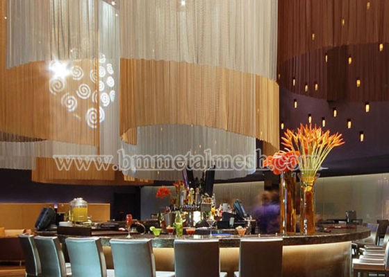 Decoration Architectural Metal Mesh Metal Coil Drapery Screen Woven Baking Finish