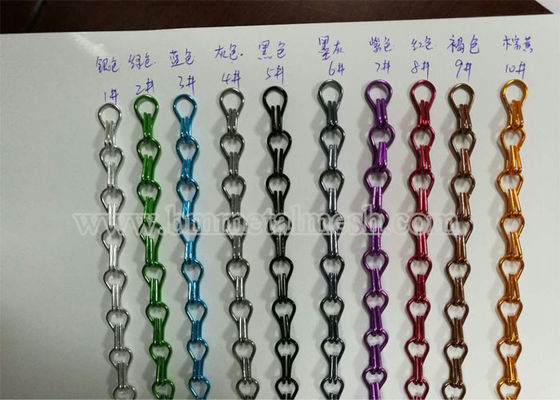 Decorating Colored Aluminum Chain Link Wall Partition Curtain