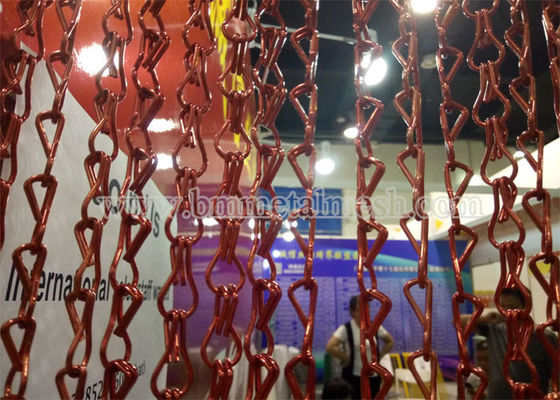 Aluminum Double Hooks Chain Link Curtain For Fly Screen