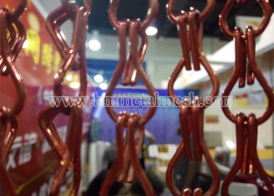 Aluminum Double Hooks Chain Link Curtain For Fly Screen