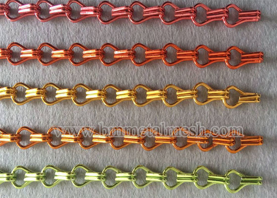 China Manufacture Anodized Fly Screen Door Chain Link Curtains