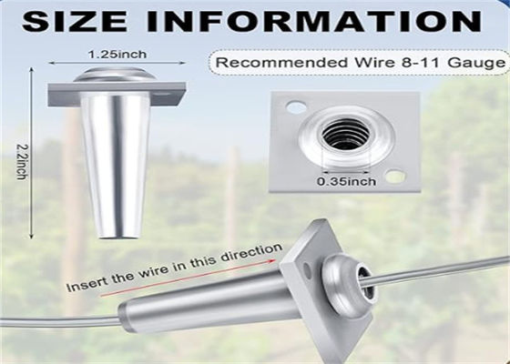 Agriculture Polishing Anchor Vise Grape Trellis Suitable For 8~11GA Wire