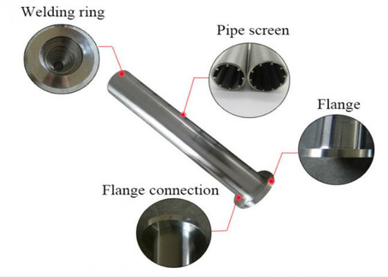 SUS316 Johnson Screen Filter Resin Trap 0.02-60Mm Screen Gap Wedge Wire Screen