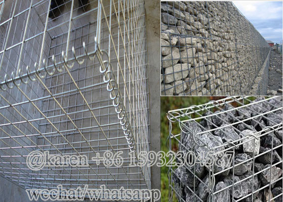 3.0mm 4.0mm Welded Gabion Boxes For Stone Cage / Welded Gabion Basket