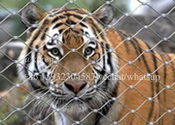 Animal Enclosure Mesh Stainless Steel Wire Rope Mesh For Zoo Animal Fencing