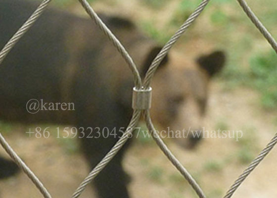 Stainless Steel Wire Zoo Enclosure Mesh Net Ferrule Type For Animal