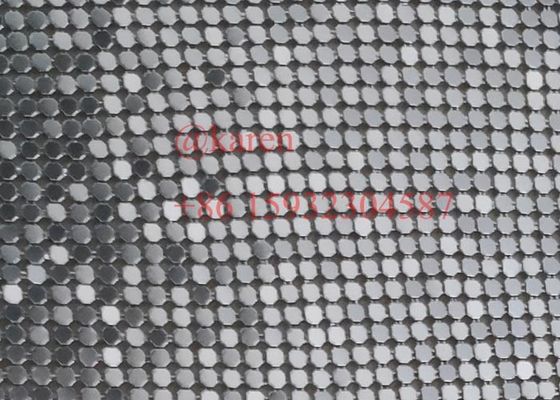 Metallic Decorative Cloth Sequin Screen Flexible Metal Mesh Fabric
