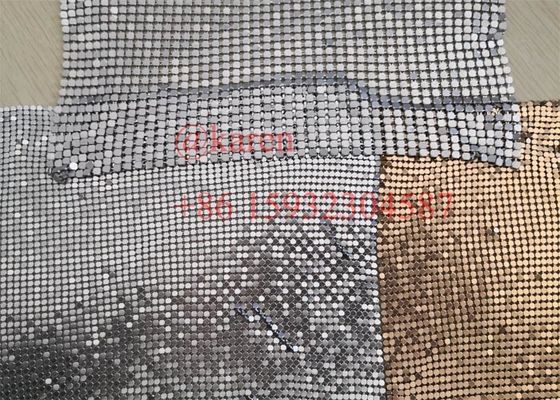 Metallic Decorative Cloth Sequin Screen Flexible Metal Mesh Fabric