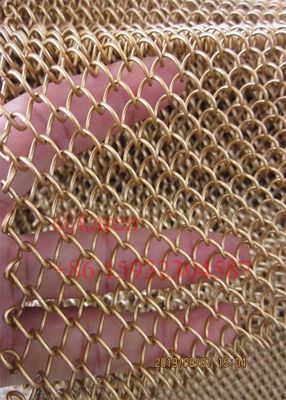 SS304 Chain Link Metal Mesh Curtains Decorative Wire Mesh For Room