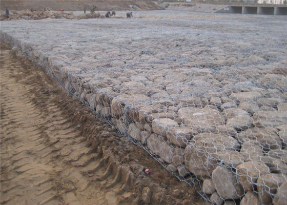 Gabion Basket With 60x80MM Hexagonal Mesh Double Twisted Woven Gabion Box