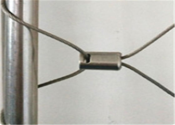 Anti - Corrosive SS316 Wire Rope Mesh Fence / Wire Cable Mesh High Strength