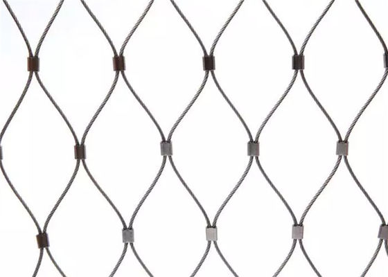 Open Cable Mesh SS Black Oxide Wire Rope Mesh X Tend Safety Cable High Strength Fencing