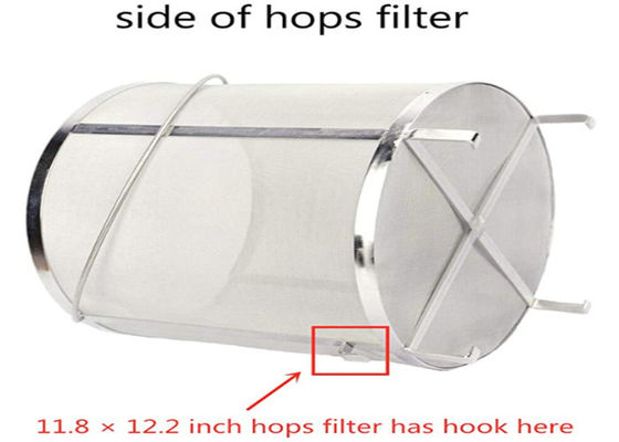 11.8×12.2 inch Wine Beer Dry Hops Filter Brewing Hopper Spider Strainer 300 Micron Mesh Barrel Brewing Grain For Hombrew