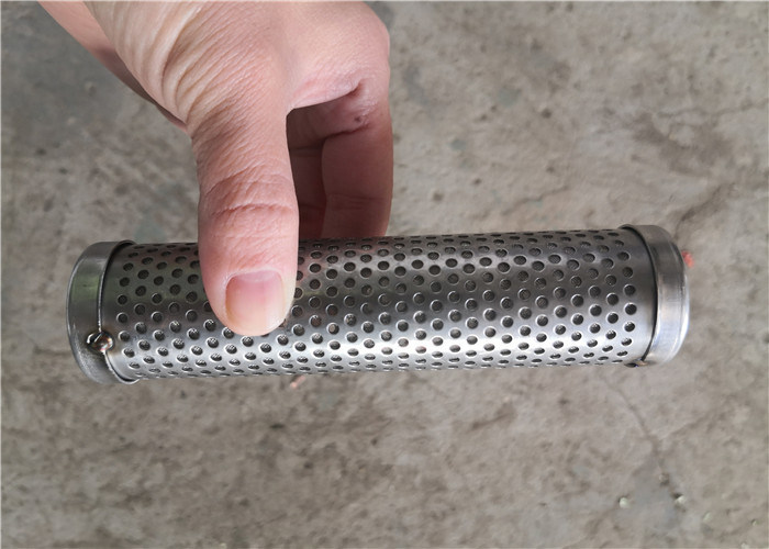Durable Wire Mesh Filter Cylinder , SS 304 316 316L Perforated Filter Tube Cartridge
