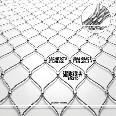 คุณภาพ 4.0Mm Galvanized Steel Anti-Drone Netting Manufacture For Critical Security  โรงงาน